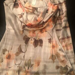 Anthropologie Gracie Cowl-Neck Satin Slip Maxi Dress